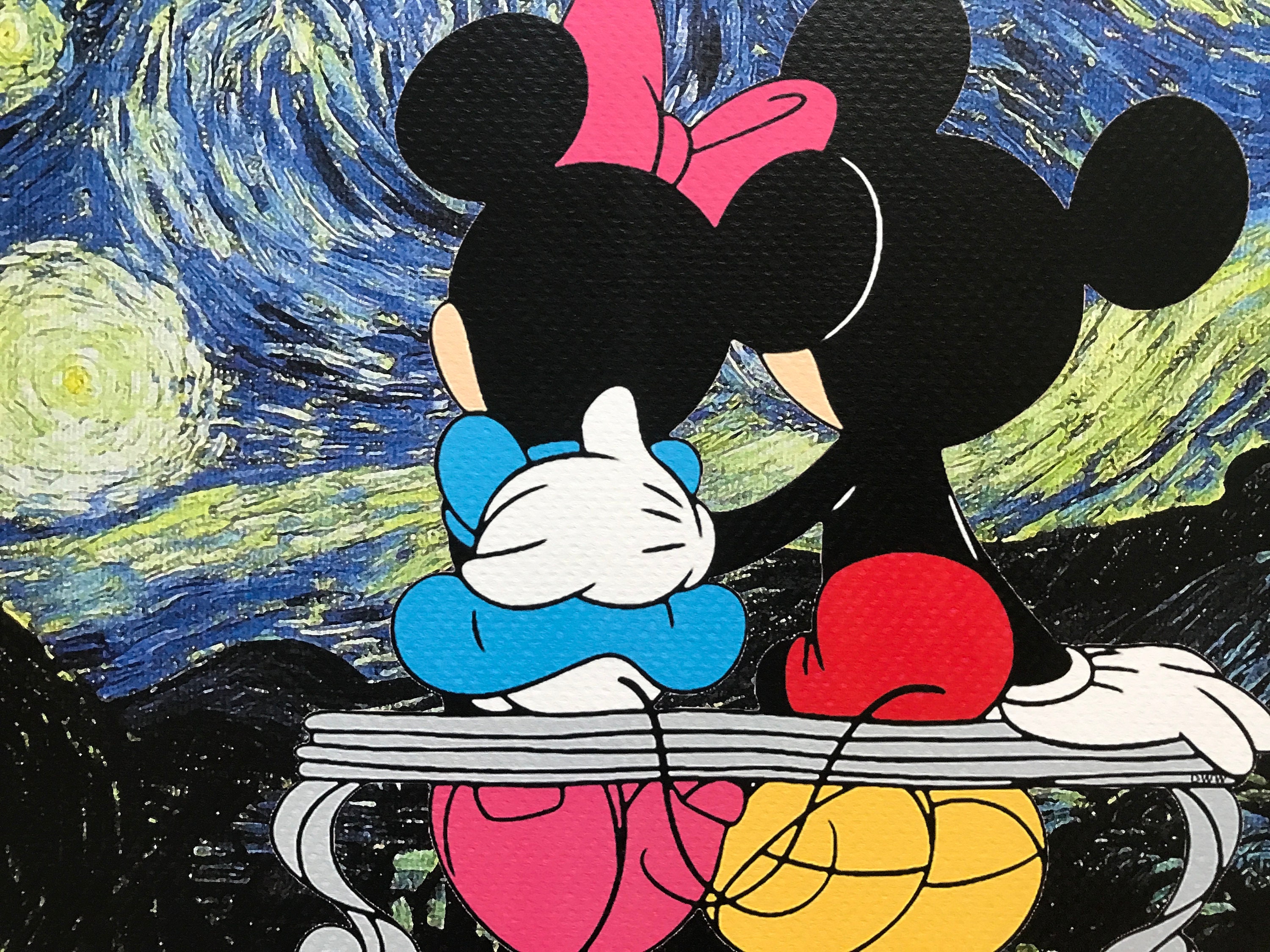 【額装セット】【DEATH NYC】Micky ＆ Minnie’s Love ミッキー・ミニー LOVE シルクスクリーン 限定版 DEATH NYC Yahoo