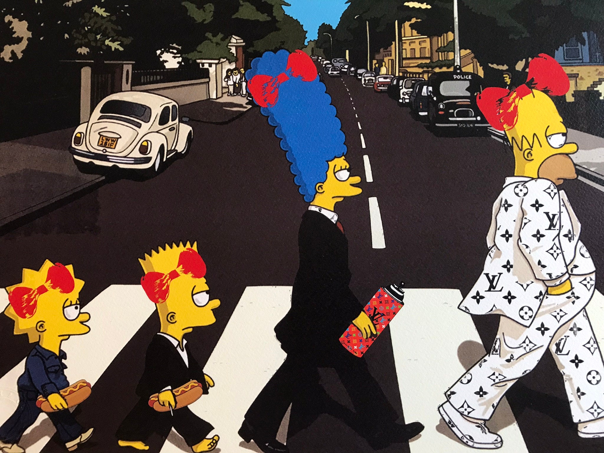 death nyc シンプソンズ DEATH NYC ltd ed signed art print 45x32cm Homer Simpson Simpsons