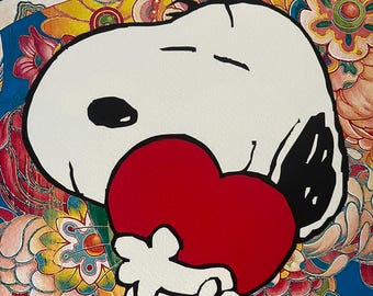 トムエバハート「Boom Shaka Laka Laka」リトグラフ作品保証書無 Tom Everhart Snoopy Lithograph: 