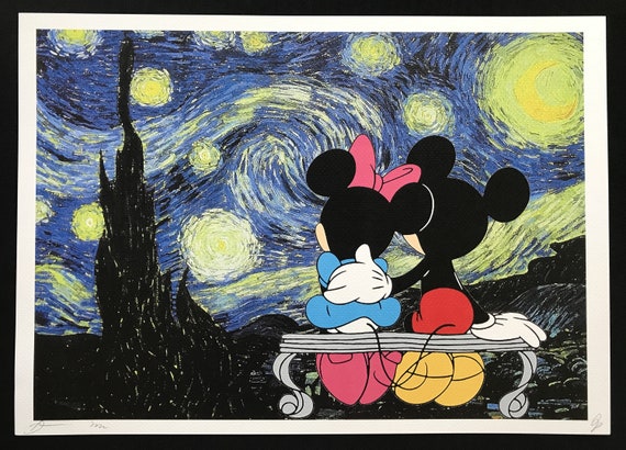 【額装セット】【DEATH NYC】Micky ＆ Minnie’s Love ミッキー・ミニー LOVE シルクスクリーン 限定版 DEATH NYC Yahoo