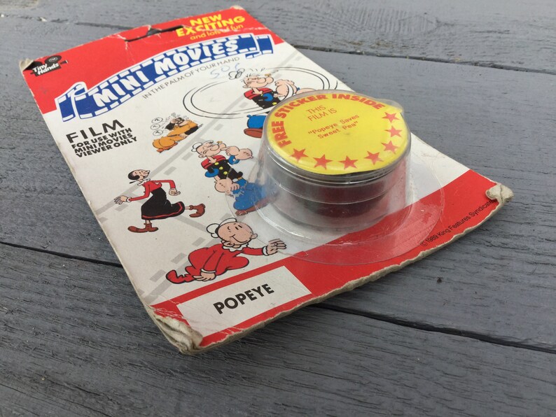 Vintage Tiny hands mini movies Popeye