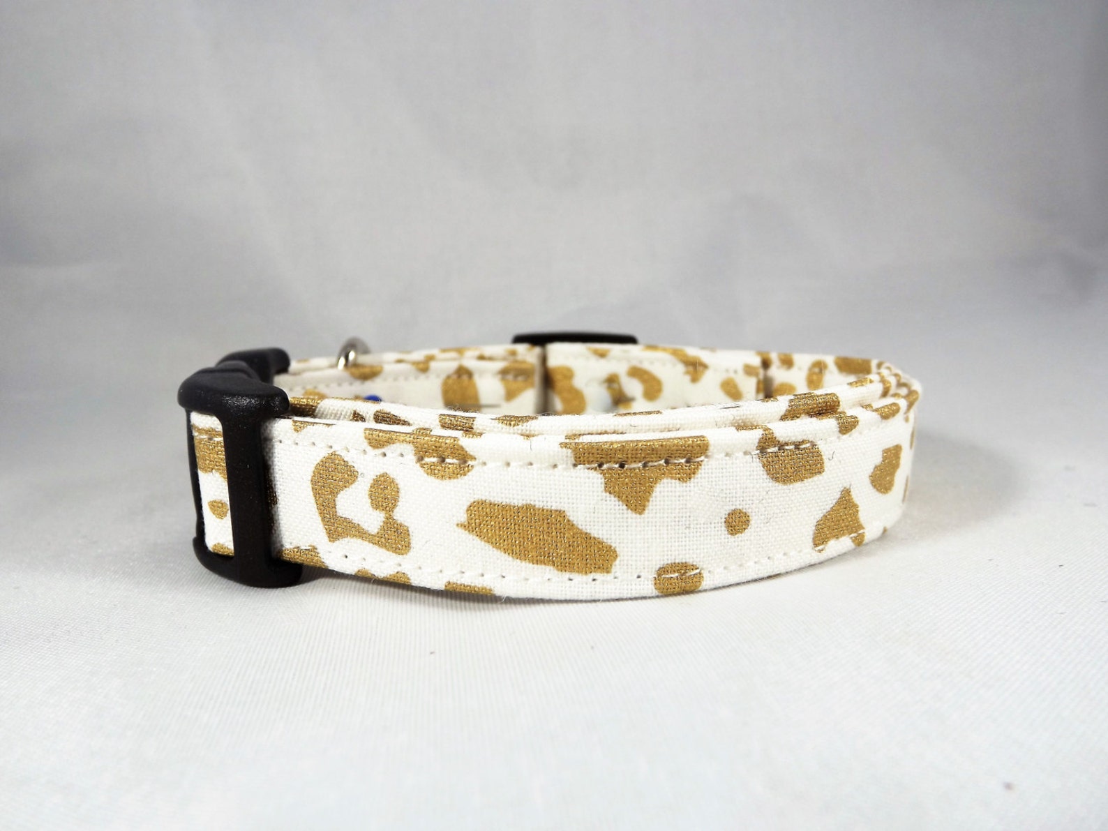 Animal Print Dog Collar Gold Dog Collar Ivory Dog Collar Etsy