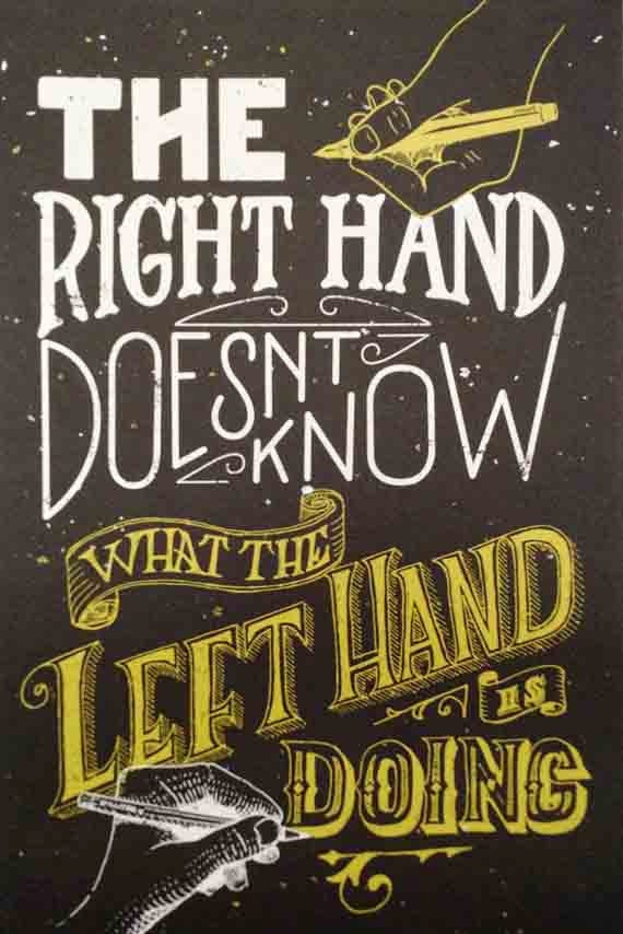 The right hand doesn't know what the left hand is doing Etsy