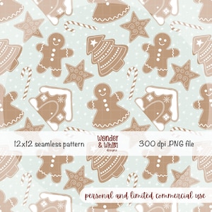 Gingerbread House winter naadloos digitaal papieren patroon, digitaal plakboek, papier, png