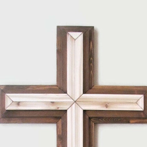 Large Wall Cross 36 Rustic Wood Cross Christian Etsy