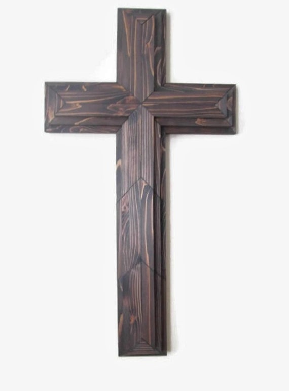 Large Wall Cross, 36, Rustic Wood Cross, Christian Decor, Church