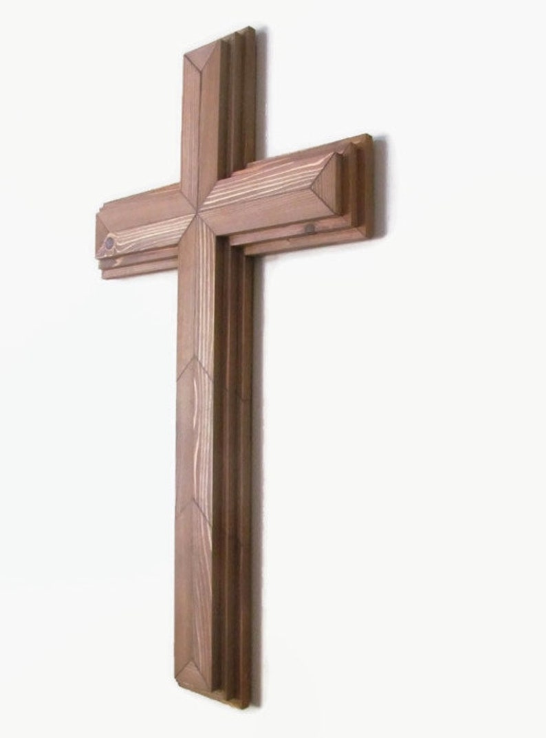 Large Wall Cross, 36, Rustic Wood Cross, Christian Decor, Church, Sanctuary Cross, Wooden Cross, Wood Wall Cross, Christian Cross image 3