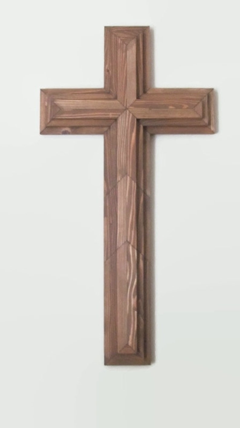 Large Wall Cross, 36, Rustic Wood Cross, Christian Decor, Church, Sanctuary Cross, Wooden Cross, Wood Wall Cross, Christian Cross image 6