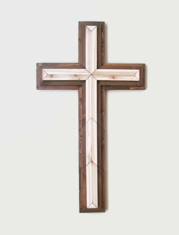 Large Wall Cross 36 Rustic Wood Cross Christian Etsy