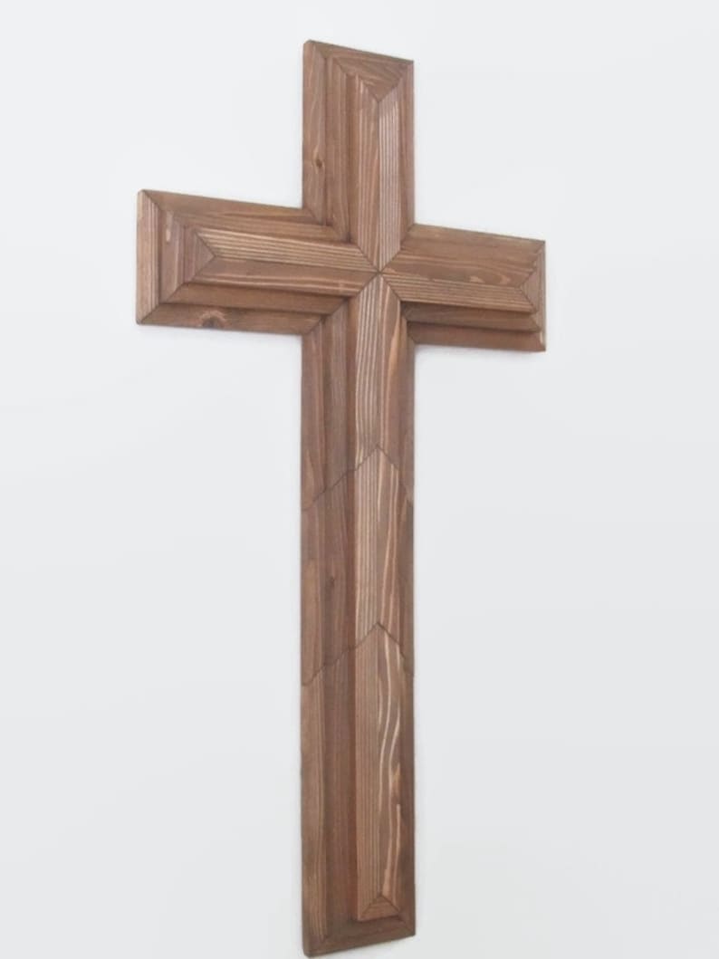 Large Wall Cross, 36, Rustic Wood Cross, Christian Decor, Church, Sanctuary Cross, Wooden Cross, Wood Wall Cross, Christian Cross image 7