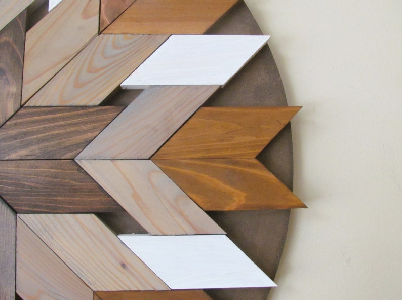 Wood Circle Round Wall Art Reclaimed Wood Rustic Shabby Etsy