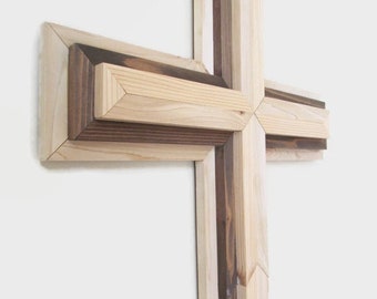 Large Wall Cross, 36", Rustic Wood Cross, Christian Decor, Church, Sanctuary Cross, Wooden Cross, Wood Wall Cross, Christian Cross