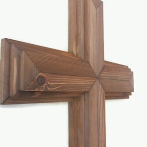 Large Wall Cross, 36, Rustic Wood Cross, Christian Decor, Church, Sanctuary Cross, Wooden Cross, Wood Wall Cross, Christian Cross image 4