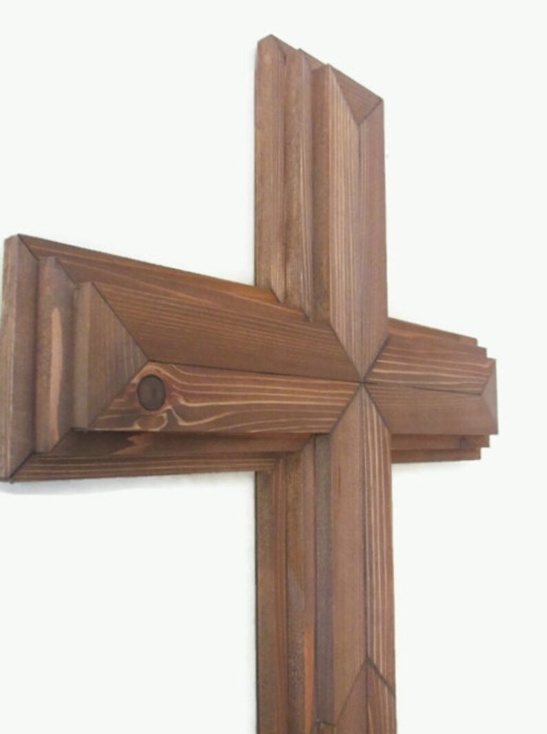 Large Wall Cross, 36, Rustic Wood Cross, Christian Decor, Church, Sanctuary Cross, Wooden Cross, Wood Wall Cross, Christian Cross image 4