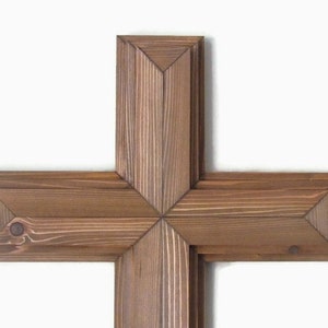 Large Wall Cross, 36, Rustic Wood Cross, Christian Decor, Church, Sanctuary Cross, Wooden Cross, Wood Wall Cross, Christian Cross image 1