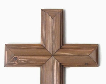 Large Wall Cross, 36", Rustic Wood Cross, Christian Decor, Church, Sanctuary Cross, Wooden Cross, Wood Wall Cross, Christian Cross