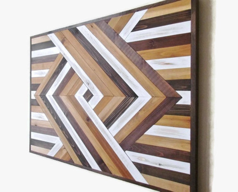 Distressed Wood Art 40 Boho Wood Art Reclaimed Wood Etsy