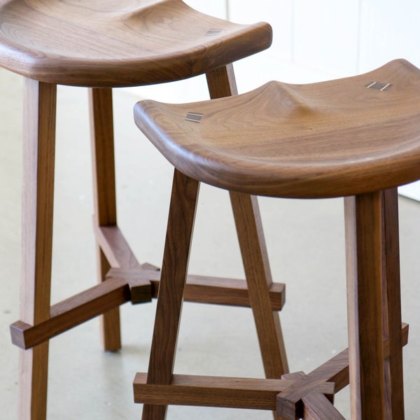 Wooden Kitchen Island Bar Stools, Counter Height Stool, Tall Wooden Vanity Stool