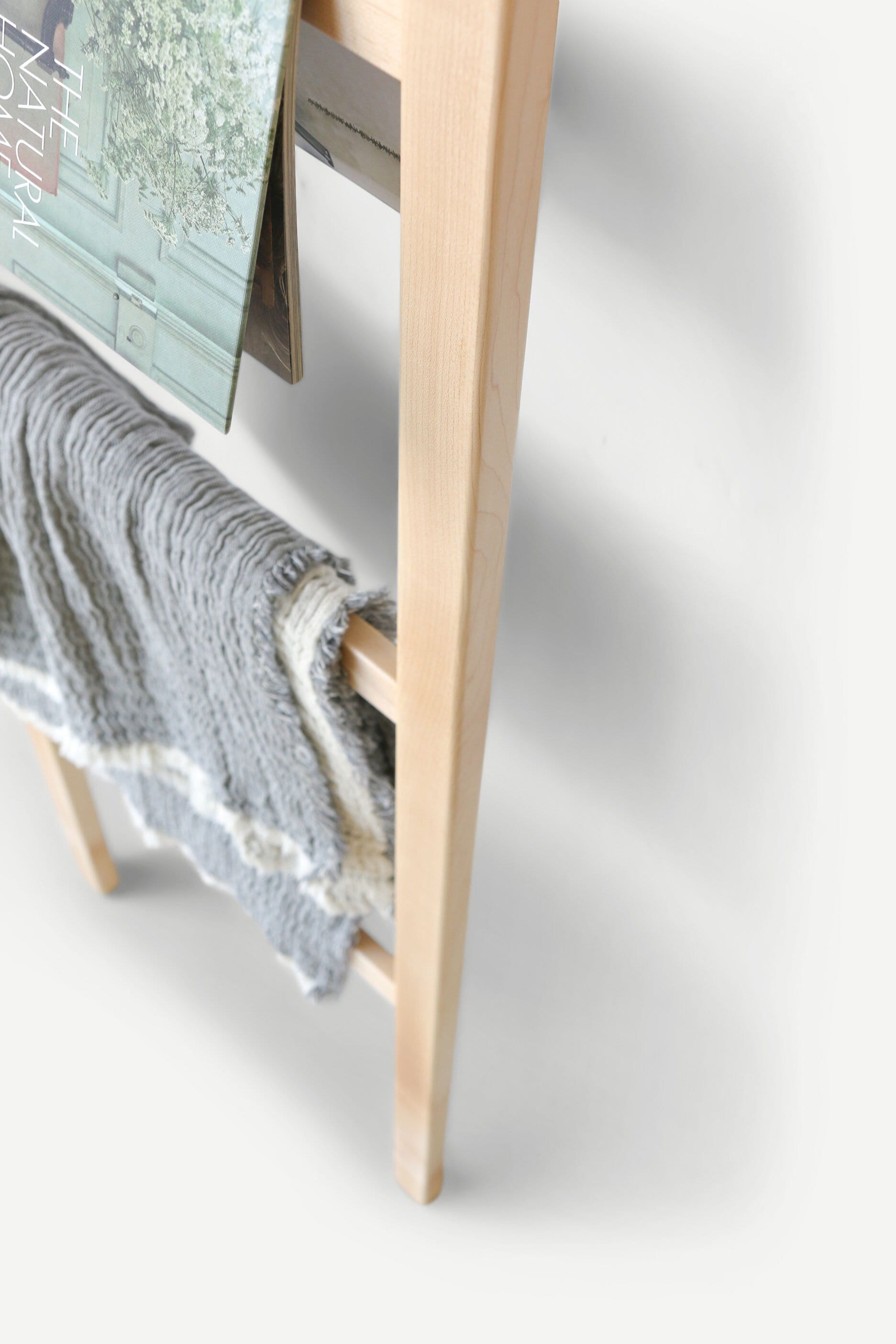 Porte-Couverture Décoratif En Bois, Échelle Porte-Serviettes De Salle Bain {Illustré Érable}