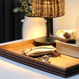 Decorative Wooden Catchall Valet Tray | Handmade Trinket Vanity Tray | Desk Organizer | Luxury Boho Home Decor | New Home Gift