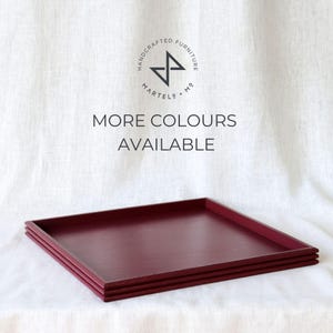 Dark Pink Decorative Wooden Catchall Valet Tray | Handmade Trinket Vanity Tray | Desk Organizer | Luxury Boho Home Decor | New Home Gift