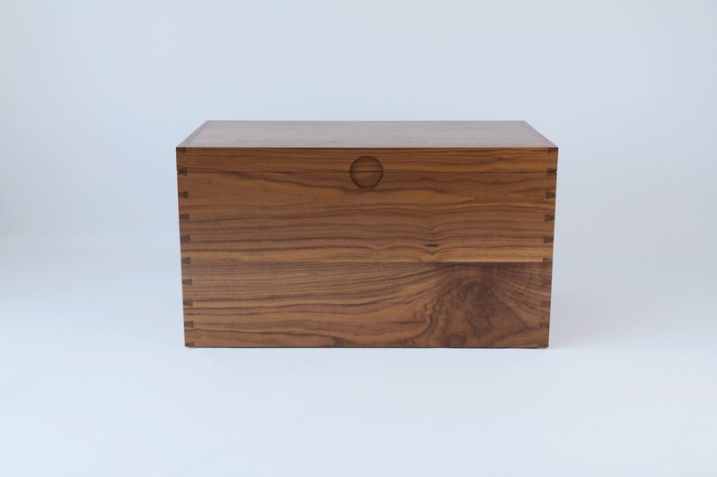 Walnut Coffee Table Storage Chest Ottoman Shown in Walnut Etsy