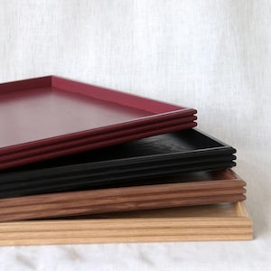 Decorative Red Wooden Catchall Valet Tray | Handmade Trinket Vanity Tray | Desk Organizer | Luxury Boho Home Decor | New Home Gift