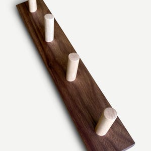 Porte-manteau mural en bois de noyer, crochets muraux minimalistes pour entrée, porte-serviettes de salle de bain