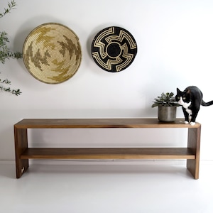 Hallway Small Shoe Bench | Handcrafted Wooden Shoe Rack | Entryway Storage Bench | Handmade Storage Furniture