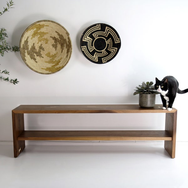 Wooden Bench with Shelf 150cm (~ 59 inches)