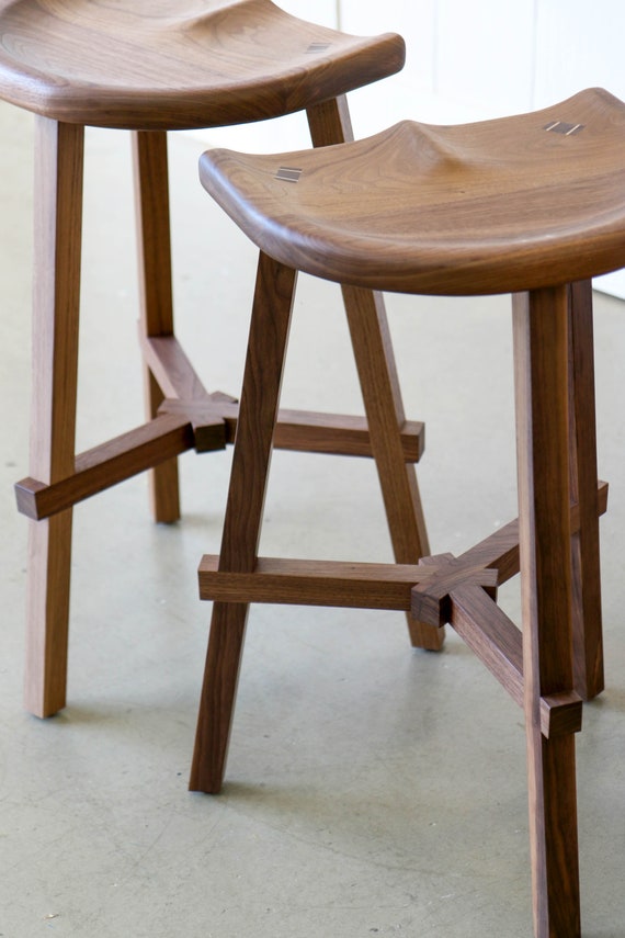 Wooden Kitchen Island Bar Stools, Counter Height Stool, Tall Wooden Vanity Stool