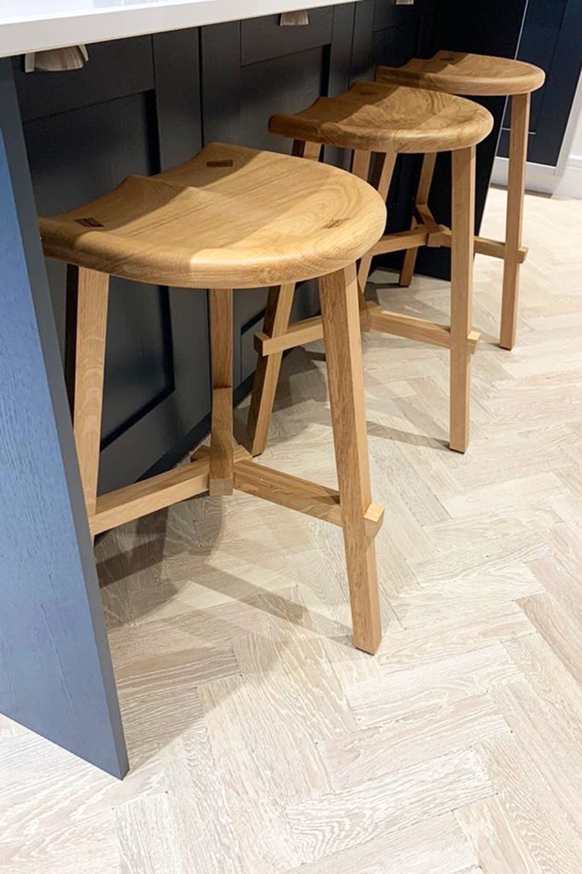 Handmade Wood Bar Stools Kitchen Counter Stool shown in Etsy UK