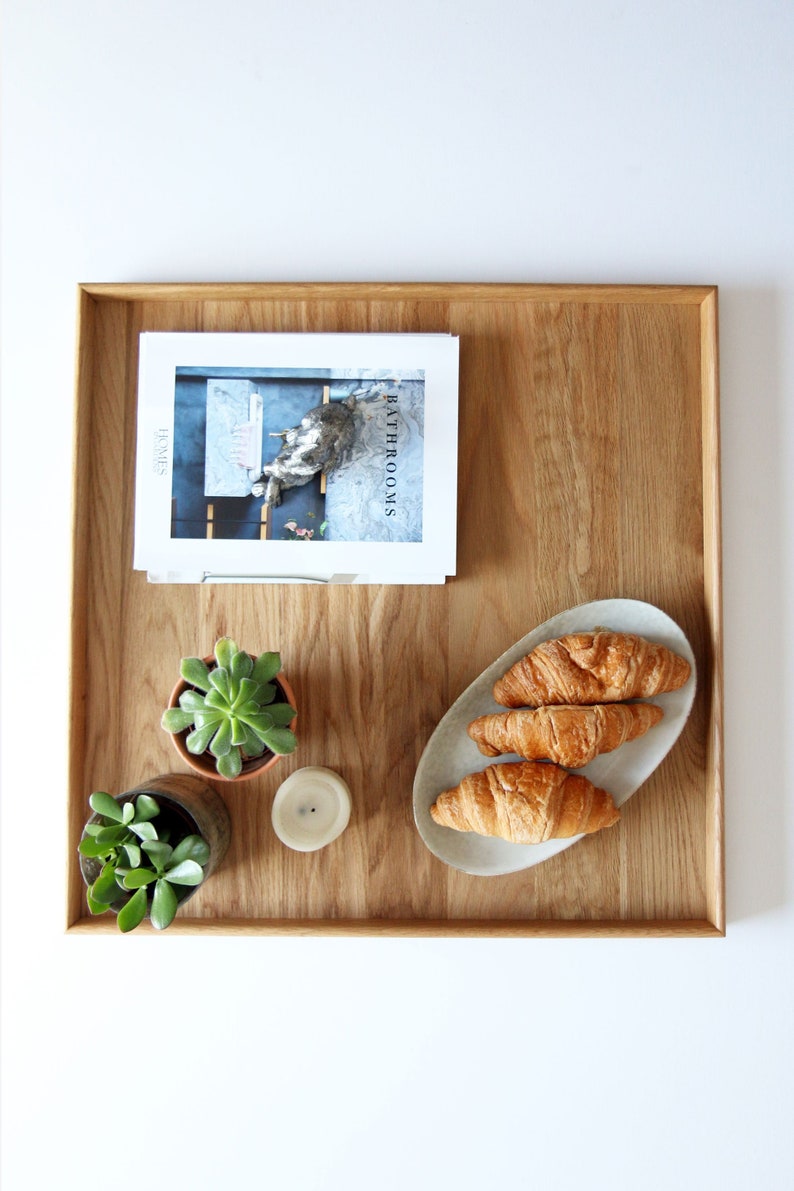 Oak Handmade Ottoman Tray / Serving Breakfast Tray. Etsy UK