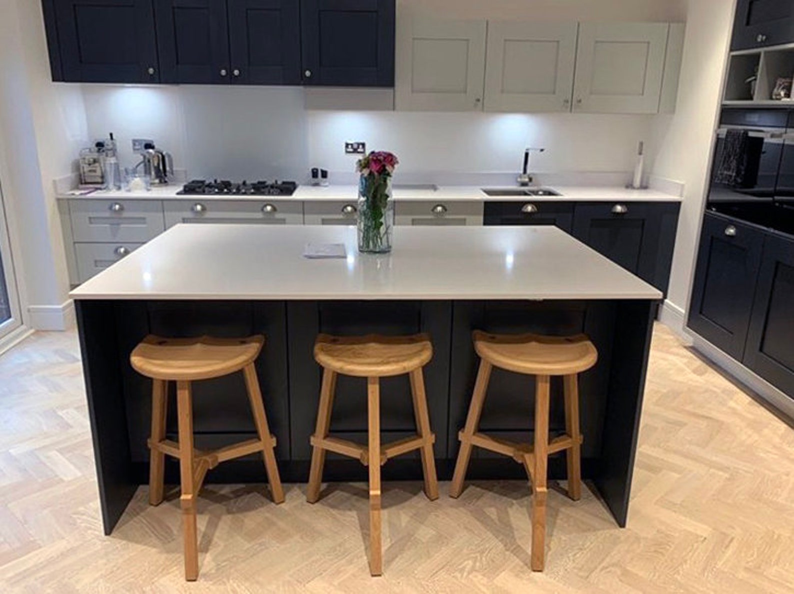 Set of 3 Kitchen Island Bar Stools Counter Height Stool Etsy