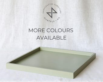 BESPOKE OFFER for Roseanna - 110 x 67cm Green Wooden Ottoman Tray| Handmade Coffee Table Serving Tray