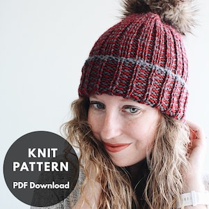 Bruce Beanie Pattern/knit Beanie/knit Hat Pattern/winter - Etsy Canada