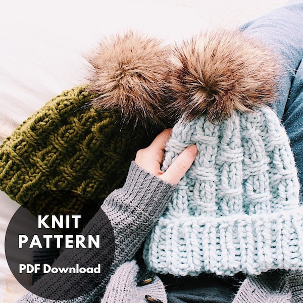 Bamboo Beanie pattern/knit pattern/winter hat/knit beanie