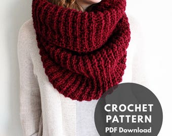 Quintessential Cowl Pattern/crochet scarf pattern/scarf pattern/winter cowl/chunky scarf/oversized scarf/handmade scarf