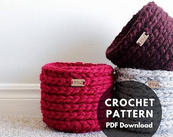 The Mini Basket Pattern/yarn basket/plant holder