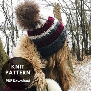 The McKellar Beanie Pattern/knit beanie/knit pattern/winter beanie