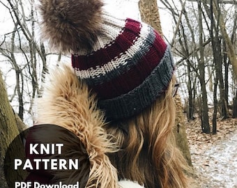 The McKellar Beanie Pattern/knit beanie/knit pattern/winter beanie
