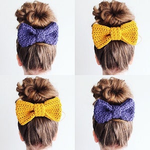 Bow Tie Pattern/Double Pattern/Hair Ties/Crochet Pattern/Crochet Hair clip/Hair Accessory image 3