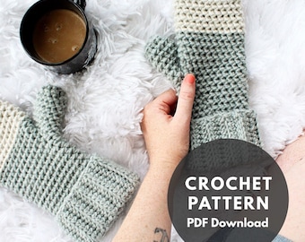 Vanilla Dip Mitten Pattern/crochet pattern/mitten pattern/winter mittens/handmade mittens