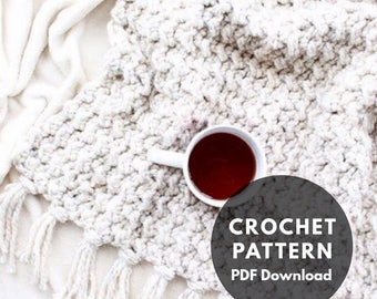 The Breckenridge Blanket Pattern/afghan/couch blanket/crochet/wool throw