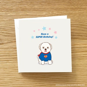 Carte d'anniversaire de chien - carte d'anniversaire de Superdog de Shih Tzu, carte d'anniversaire de Shih Tzu, carte d'anniversaire superbe, ayez un anniversaire superbe, carte mignonne d'anniversaire