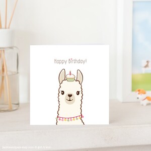 Biglietto di auguri lama - Carino biglietto lama Alpaca, biglietto di compleanno Alpaca, biglietto lama, biglietto per gli amanti del lama, biglietto di compleanno lama, biglietto Alpaca