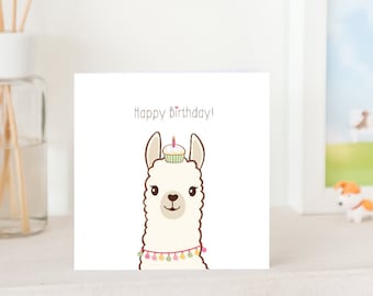 Llama Greeting Card - Cute llama Alpaca card, Alpaca Birthday Card, Llama card, Card for Llama lovers, Llama Birthday Card, Alpaca card