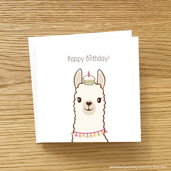 Geburtstagskarte Mit Alpaka – Buntes Party-Design, 16x16 Cm, Umweltfreundlich & Recycelbar, Inkl. Umschlag, Für Jeden Anlass