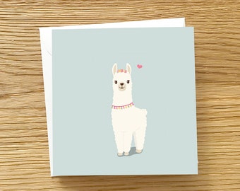 Llama Greeting Card - Cute llama Alpaca card, Alpaca Love Card, Llama card, Card for Llama lovers, Llama Love Card, Alpaca card