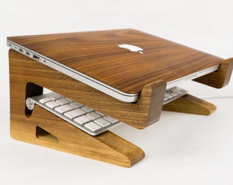 Wood Laptop Stand Etsy
